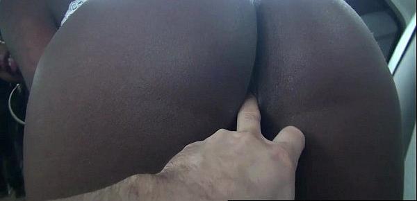  RealBlackExposed - Sexy busty black has fun on a back seat car